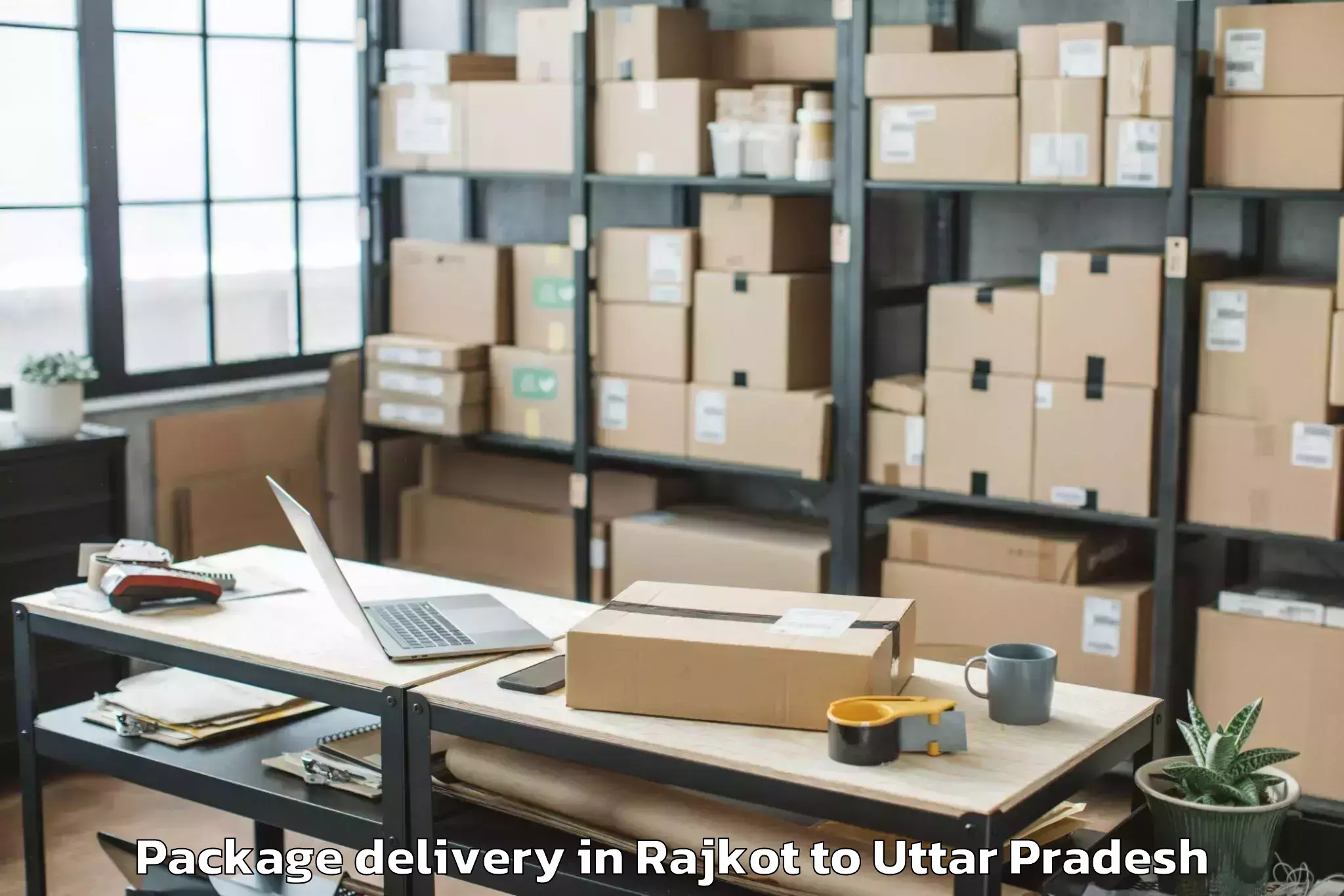 Professional Rajkot to Jagadguru Rambhadracharya Hand Package Delivery